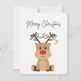 Carte de Noël "Joyeux Noël" - Reinder