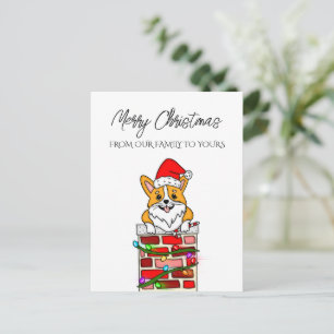 Carte de Noël Joyeux personnalisée avec Père Noël 