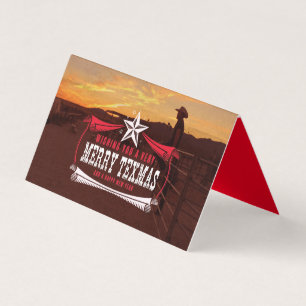 Carte de Noël Joyeux Texmas Vintage