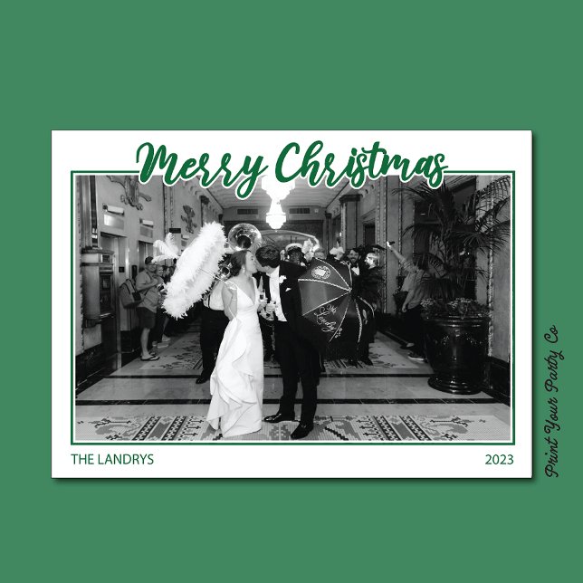 Carte de Noël Joyeux Vert (Créateur téléchargé)