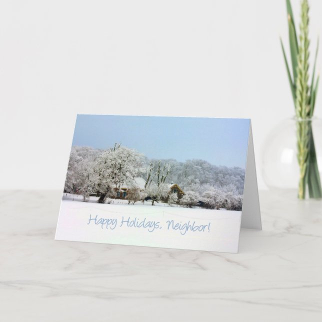 Carte de Noël Joyeux Voisin (Devant)