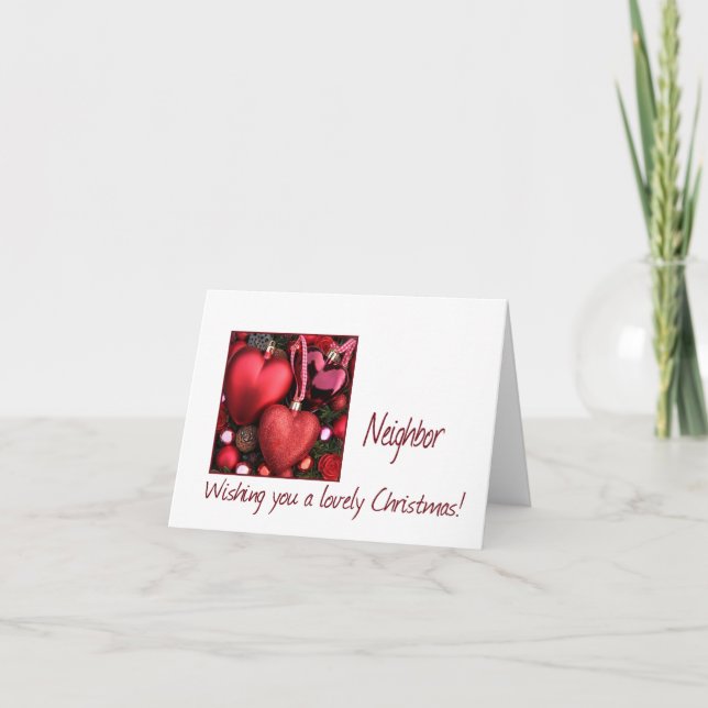 Carte de Noël Joyeux Voisin (Devant)