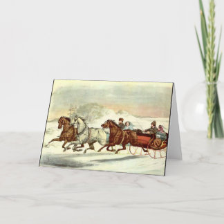 Carte de Noël : Juste avant l'impact. Carte