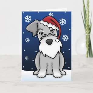 Carte de Noël Kawaii Schnauzer