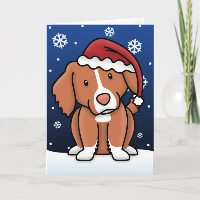 Carte de Noël Kawaii Toller (Devant)