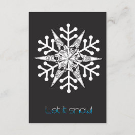 Carte de Noël Kayak "Laissons la neige !"invitatio