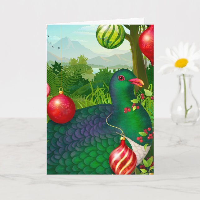 Carte de Noël Kereru (Petite plante)