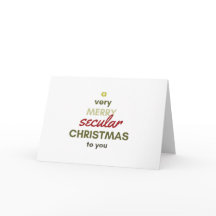 Carte de Noël laïque pour des athées/non-Chrétiens