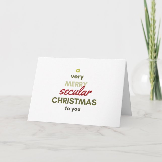 Carte de Noël laïque pour des athées/non-Chrétiens (Devant)