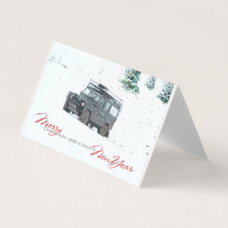 Carte de Noël Landrover de bywhacky