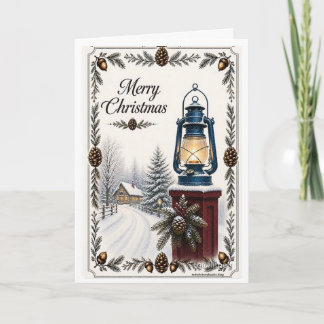 Carte de Noël - Lanterne