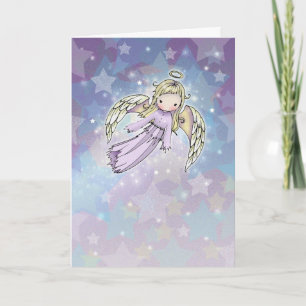 Carte de Noël Lavender Angel in the Stars