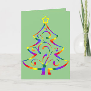 Carte de Noël LGBT+ Pride Arbre de Noël