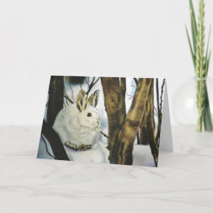 Carte de Noël "Lièvre de raquette"