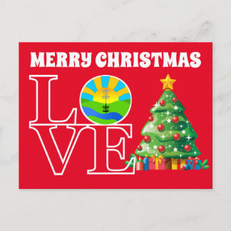 Carte de Noël Love Disk Golf