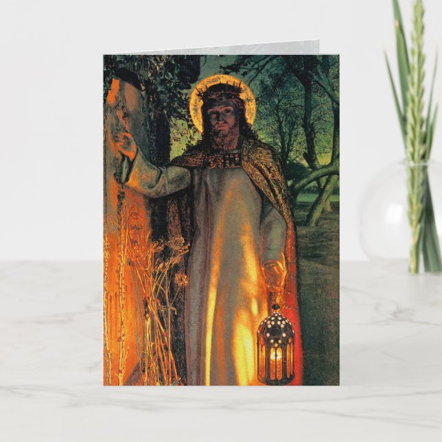 Carte de Noël - Lumière du monde par W.H.Hunt (Devant)