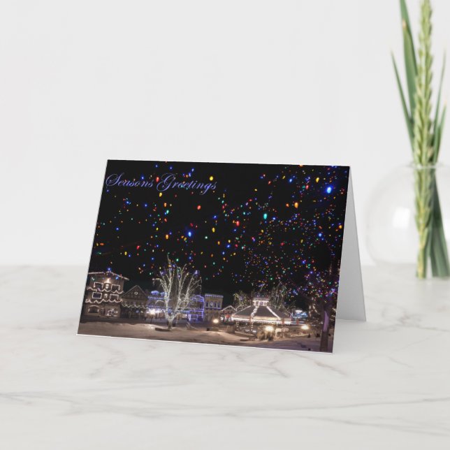 Carte de Noël :  'Lumières du nord (Devant)