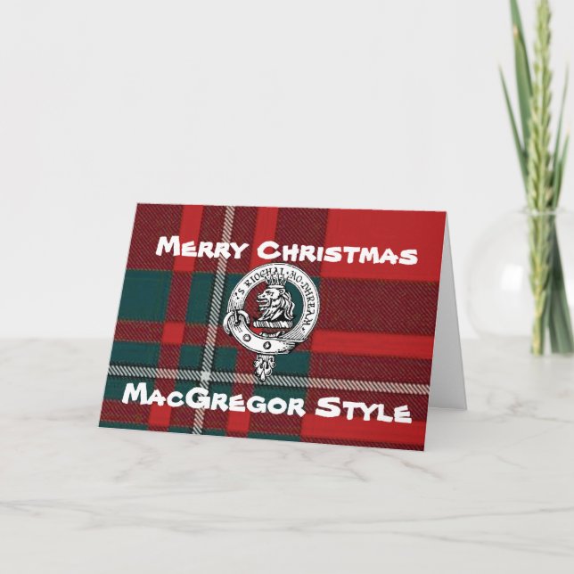 Carte de Noël MacGregor Tartan (Devant)