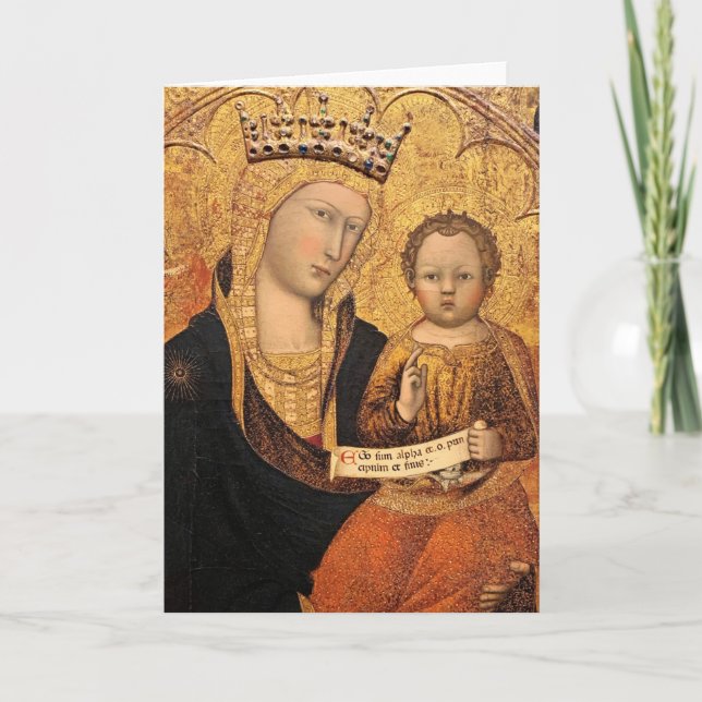 Carte de Noël Madonna & Child III (Devant)