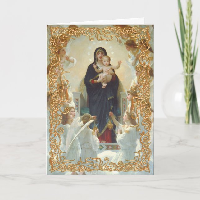 Carte de Noël Madonna et Enfant (Devant)