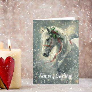 Carte de Noël Magic Horse