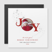 Carte de Noël magnétique amusante avec photo de jo