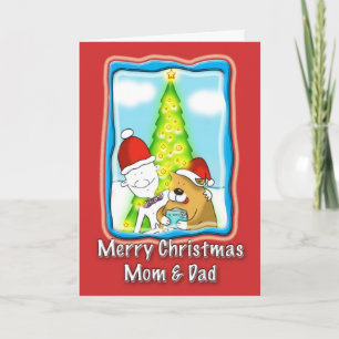 carte de Noël maman et papa