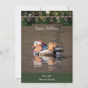 Carte de Noël Mandarin Duck