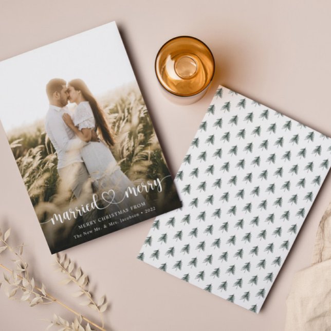 Carte de Noël Marié et Joyeux Élégant (Créateur téléchargé)
