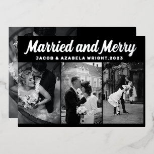Carte de Noël Marié et Joyeux marié