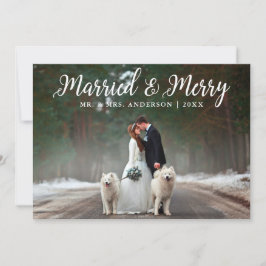 Carte de Noël Marié & Joyeux Mariage W