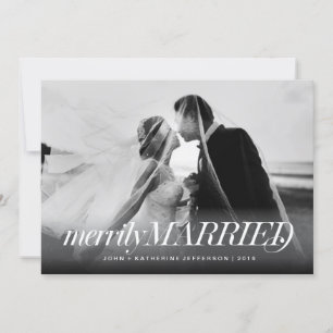 Carte de Noël mariée mariée mariée