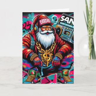 CARTE DE NOËL MAUVAIS PÈRE NOËL