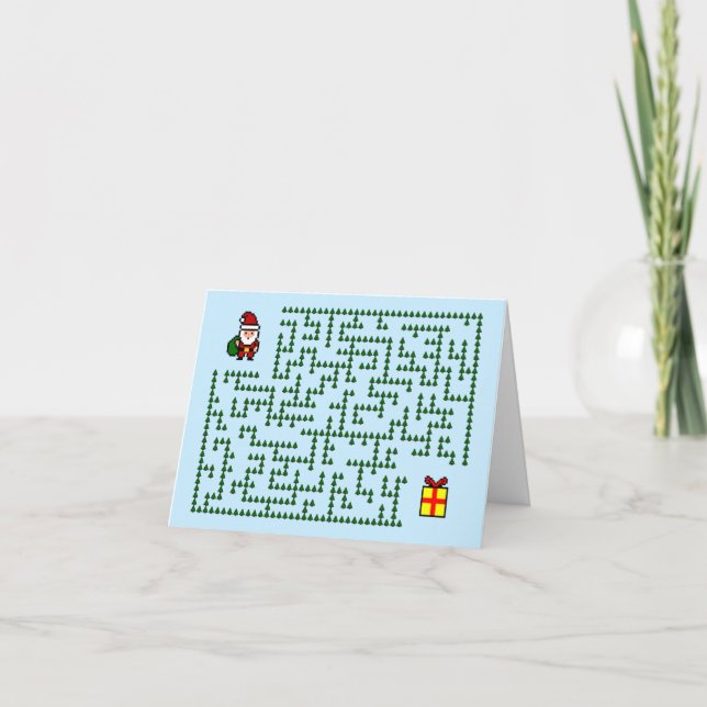 Carte de Noël Maze pour enfants (Devant)