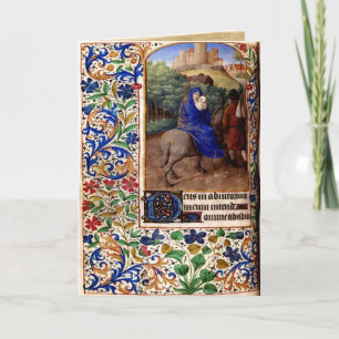 Carte de Noël médiévale heureuse