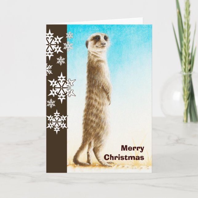 Carte de Noël Meerkat (Devant)