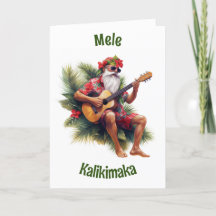 Carte de Noël Mele Kalikimaka