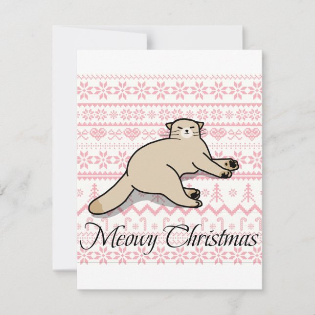 carte de Noël miaou (Devant)