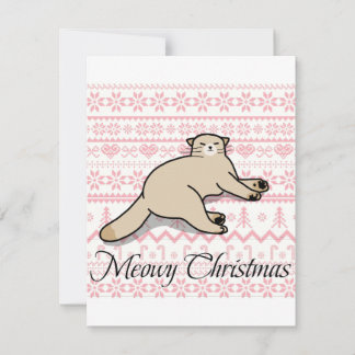 carte de Noël miaou