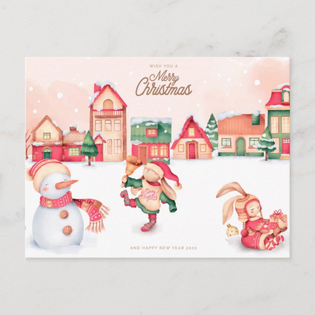 Carte de Noël mignonne (Devant)