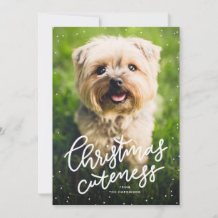 Carte de Noël mignonne avec animal de compagnie
