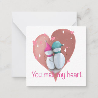 Carte de Noël mignonne. Carte de Noël Snowman.