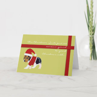 Carte de Noël mignonne (chien) - personnalisable