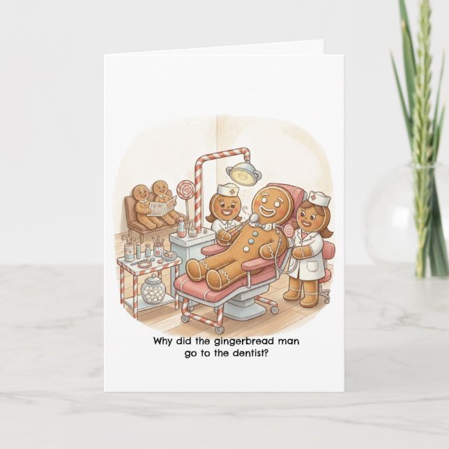 Carte de Noël mignonne pour parodontiste/dentiste (Devant)