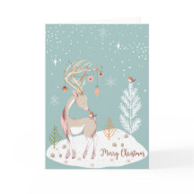 Carte de Noël mignonne - rennes avec amis
