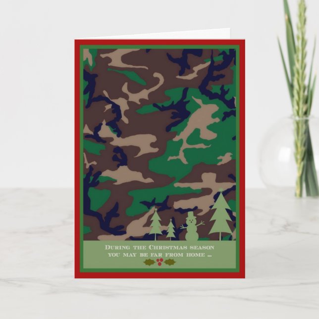 Carte de Noël militaire - Vous pouvez être loin .. (Devant)