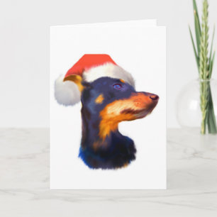 Carte de Noël Miniature Pinscher