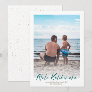 Carte de Noël minimale avec Mele Kalikimaka Photo