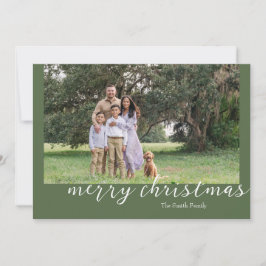 Carte de Noël minimale verte photo