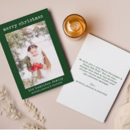 Carte de Noël minimaliste élégante pour photo fami